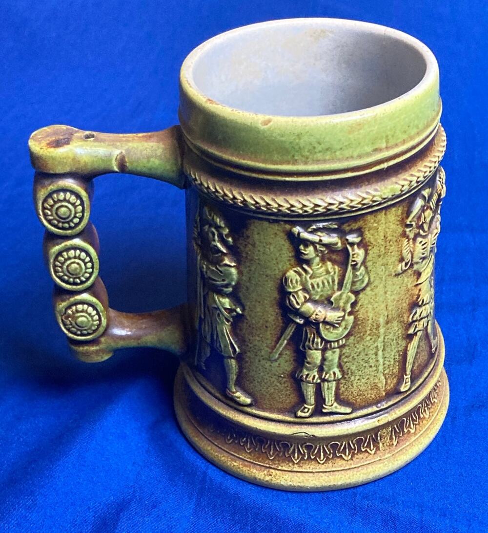 VTG Gerz German Beer Stein 5.5" Musicians Ceramic Medieval Renaissance - No Lid